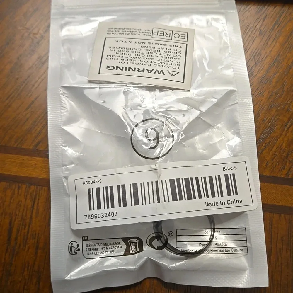 CZ Blue Stones Horse Eye Style Hypoallergenic Nickel-Free, Adjustable size 9 - Picture 4 of 4